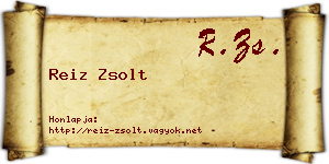 Reiz Zsolt névjegykártya